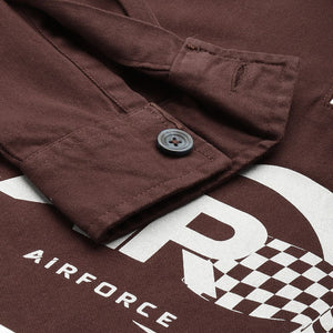 Men's Maroon Regular Fit Graphic Print Street Wear Overshirt