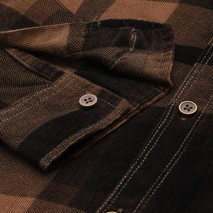 Men's Brown Regular Fit Checked Casual Shirt