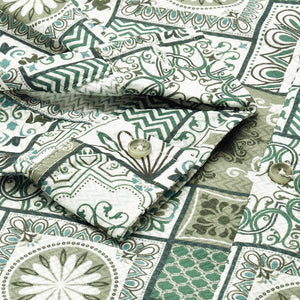 Men's Green Regular Fit Indie Print Resort Wear Shirt