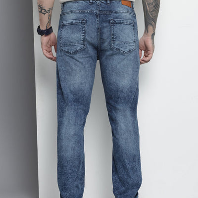 Men's Blue Slim Fit Solid Jeans
