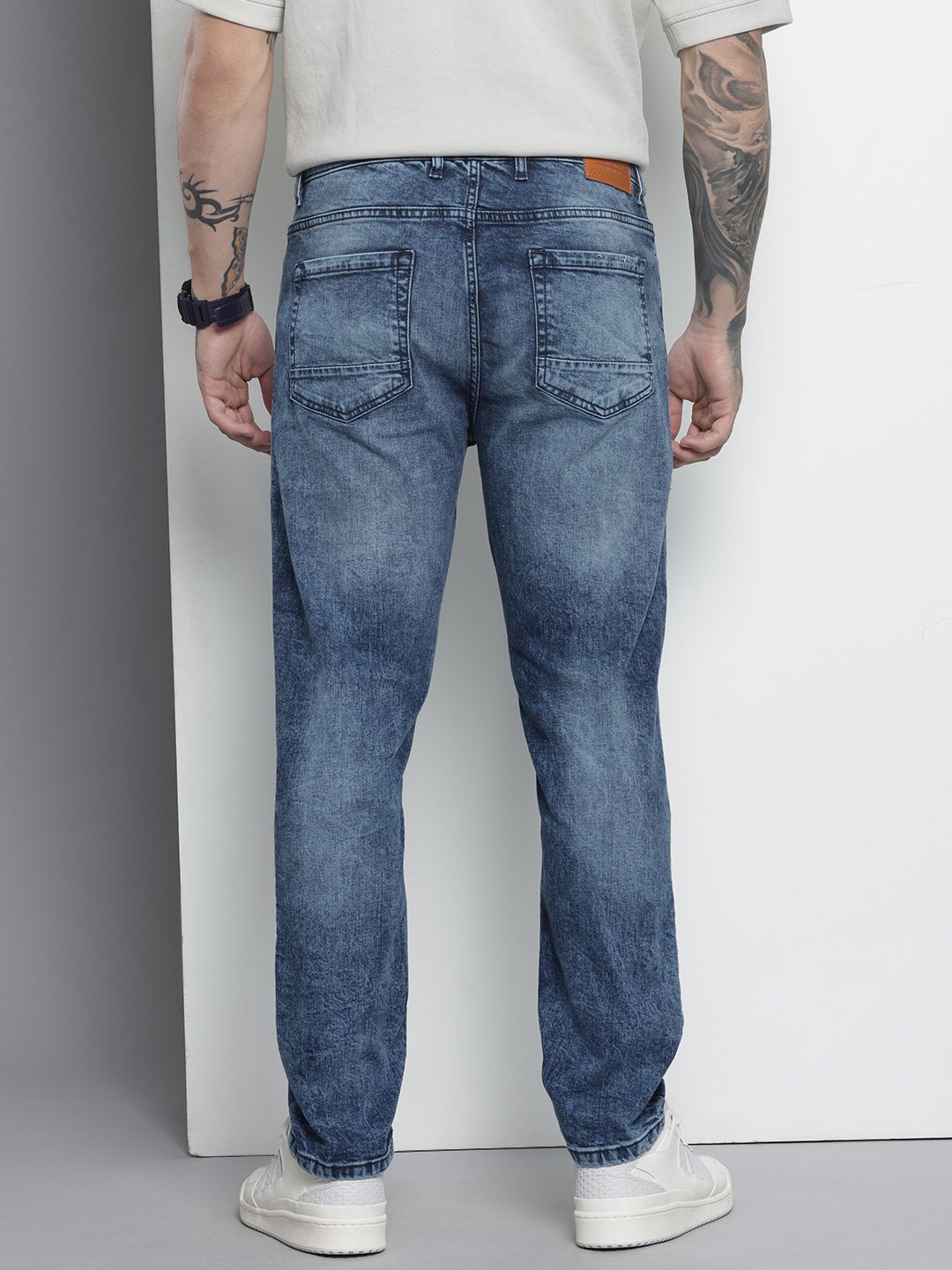 Men's Blue Slim Fit Solid Jeans