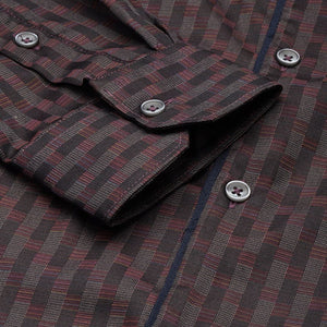 Men's Purple Slim Fit Checked Formal Shirt