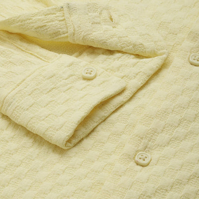 Men's Yellow Relaxed Fit Solid Resort Wear Shirt