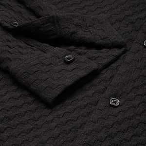 Men's Black Relaxed Fit Solid Resort Wear Shirt