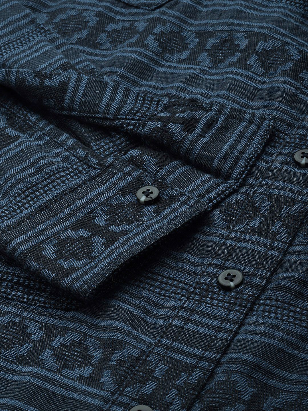 Men's Grey Relaxed Fit Textured Resort Wear Shirt