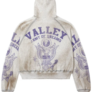 Vale Forever Valley Dreams Army Dirt Grey Zip-Up Hoodie