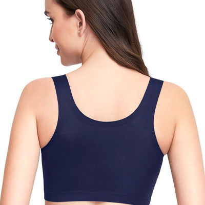 Skins V-Neck Bra - Midnight