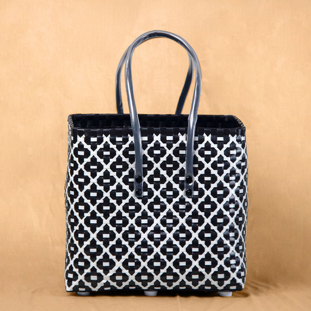Black - Handmade Black & White Designer Multipurpose Basket