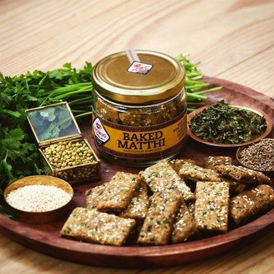 Baked Matthi – Wholewheat Munchies With Real Herbs