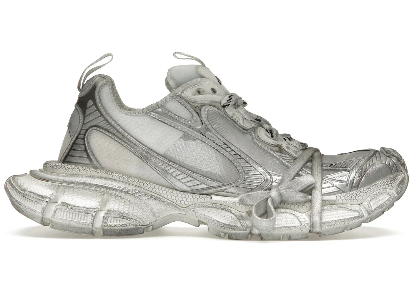 Balenciaga 3Xl White Silver Summer Mesh