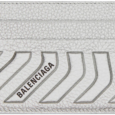 Balenciaga Car Card Holder Metallized Silver