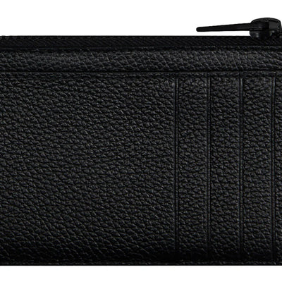 Balenciaga Car Long Coin And Card Holder In Grained Calfskin Black
