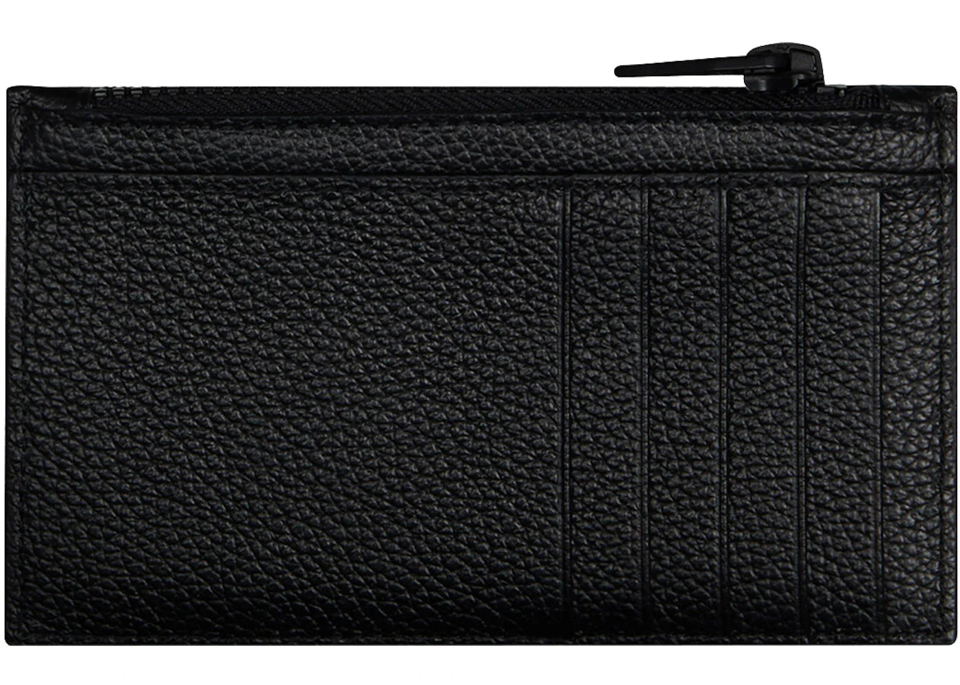 Balenciaga Car Long Coin And Card Holder In Grained Calfskin Black
