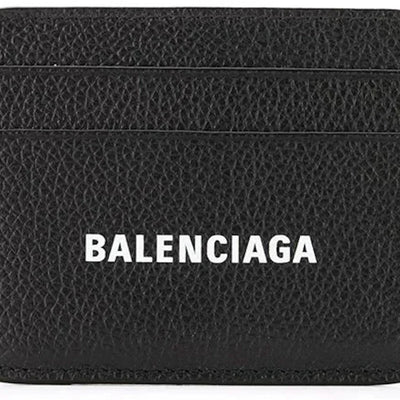 Balenciaga Cash Logo Card Holder Black/White
