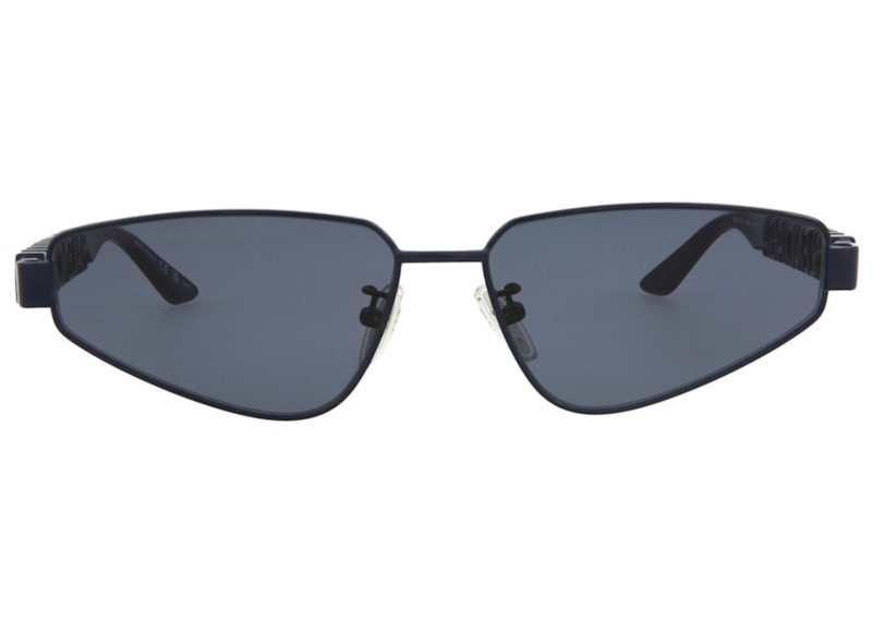 Balenciaga Cat Eye-Frame Metal Sunglasses Blue