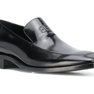 Balenciaga Coin Rim 20Mm Loafers Black Leather