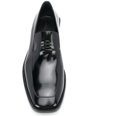 Balenciaga Coin Rim 20Mm Loafers Black Leather