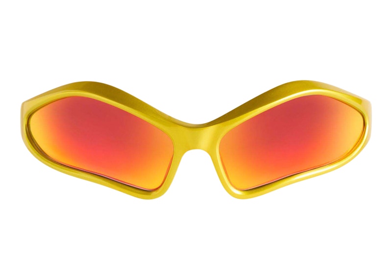 Balenciaga Fennec Oval Sunglasses Yellow/Red