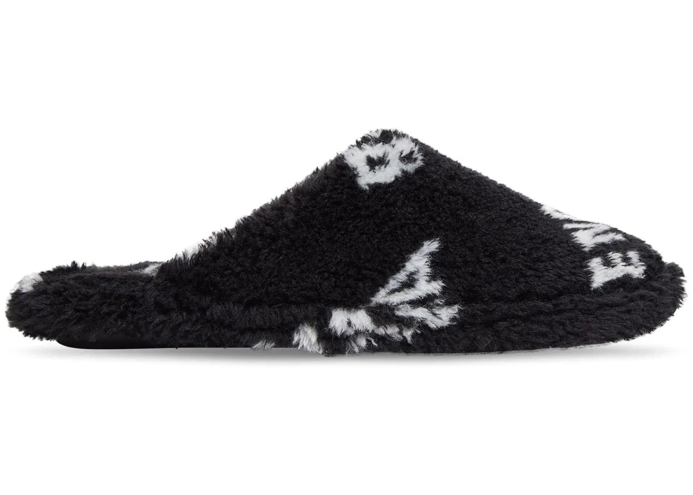 Balenciaga Furry Closed Allover Logo Black