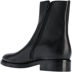 Balenciaga Leather Ankle Boot Black White Logo