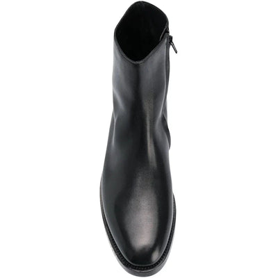 Balenciaga Leather Ankle Boot Black White Logo