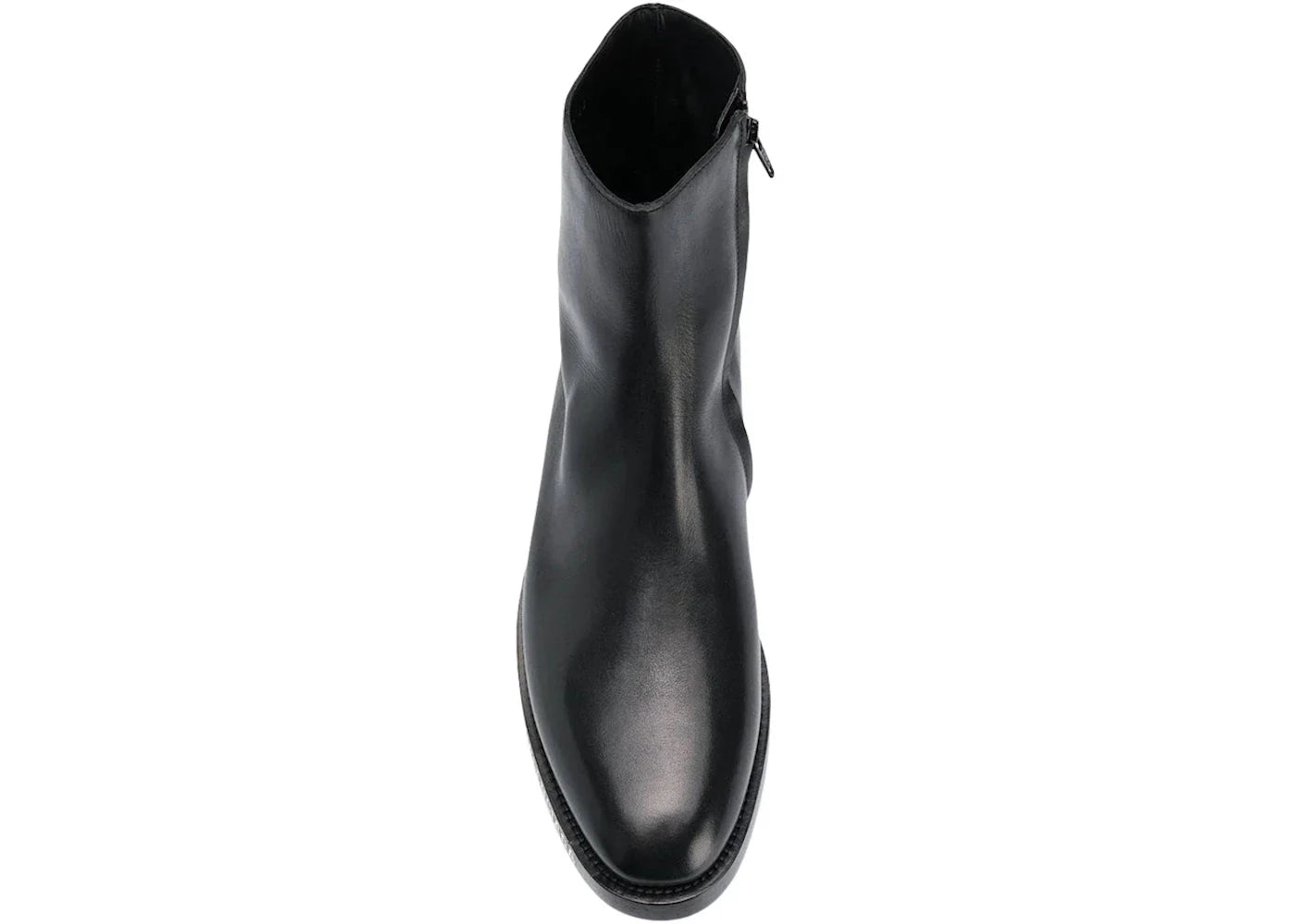 Balenciaga Leather Ankle Boot Black White Logo