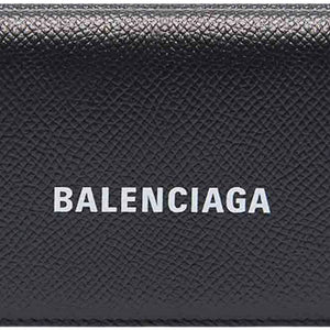 Balenciaga Men'S Cash Wallet Mini Black/White