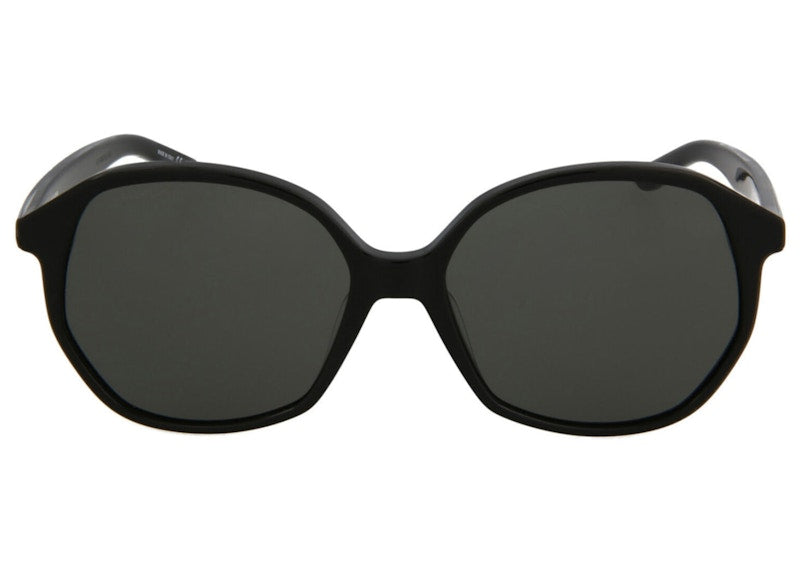 Balenciaga Oversized Round Acetate Sunglasses Black/Grey