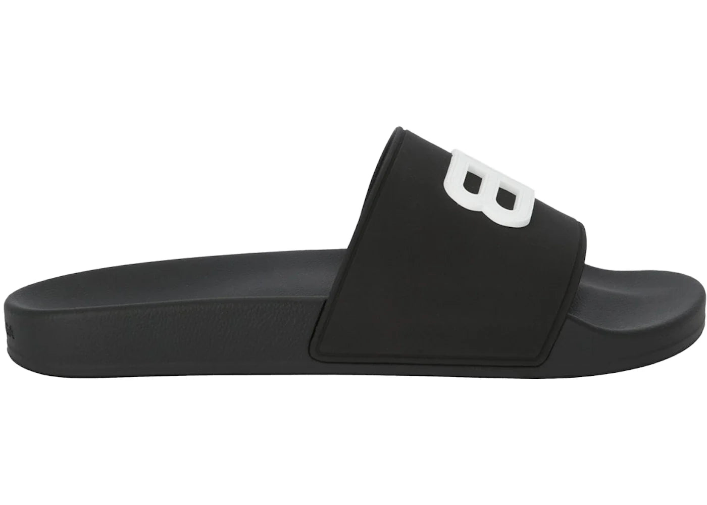 Balenciaga Pool Slides 3D Bb Logo White Black