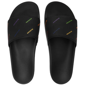 Balenciaga Pride Pool Slides Black White Multi