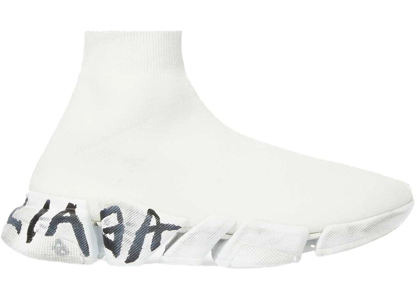 Balenciaga Speed 2.0 Graffiti Recycled Knit White (Women'S)