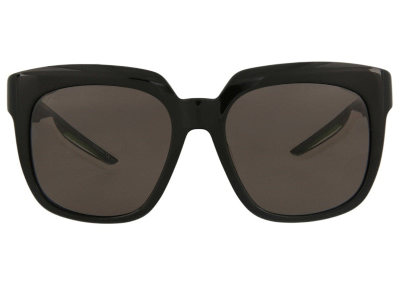 Balenciaga Square-Frame Acetate Sunglasses Black/Green/Grey