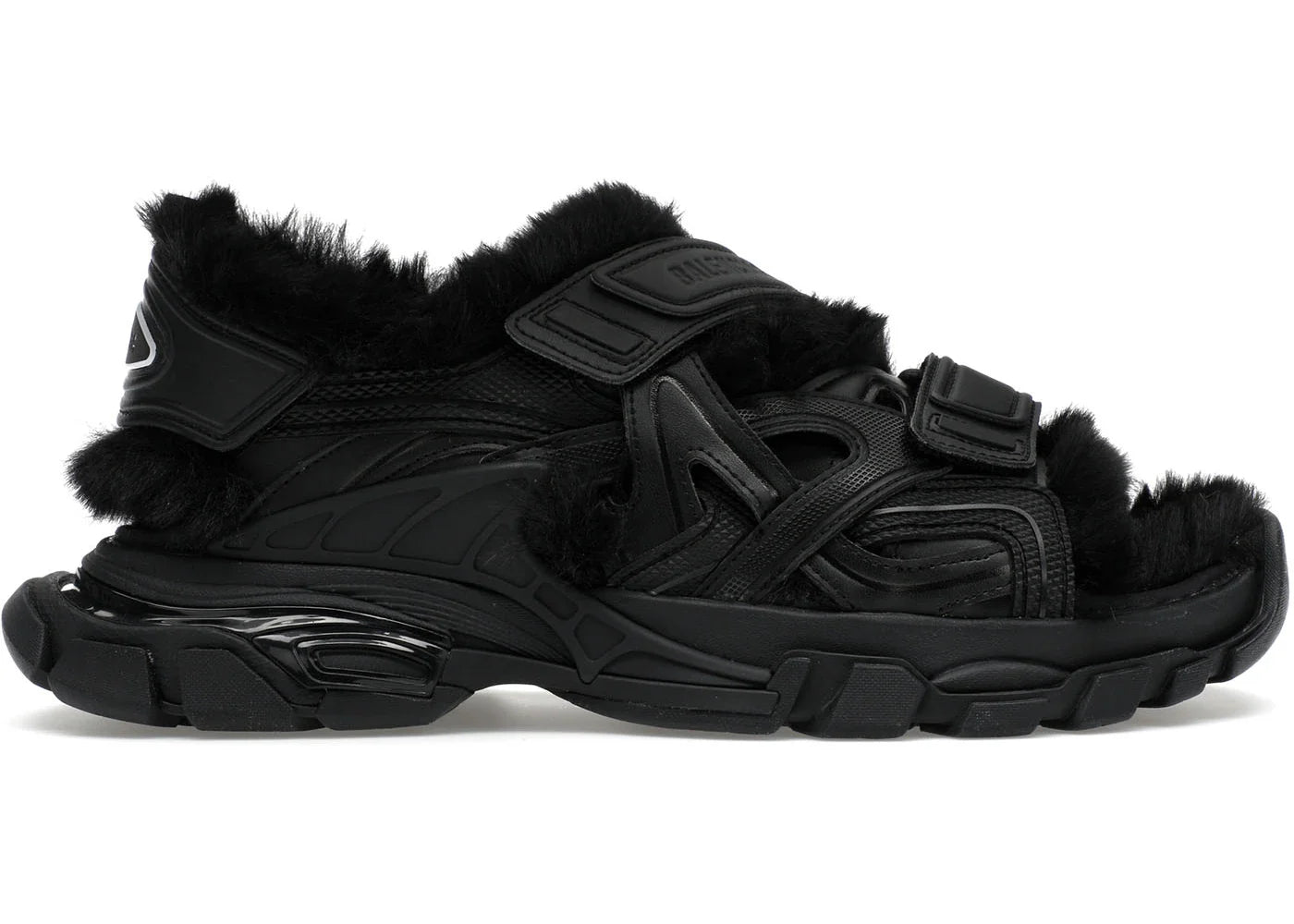 Balenciaga Track Sandal Fake Fur Black (Women'S)