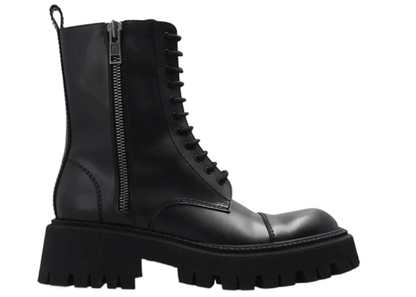 Balenciaga Tractor Zip Up Combat Boot Black (Women'S)