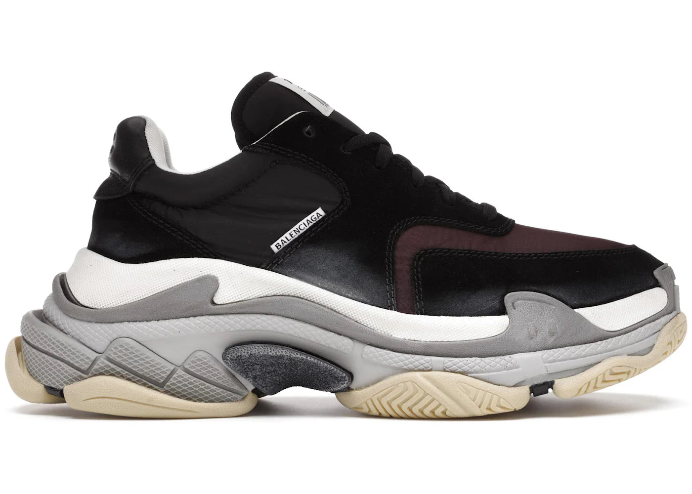 Balenciaga Triple S Black Burgundy