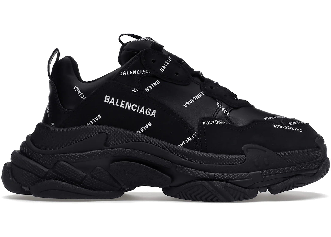Balenciaga Triple S Black Logo (Women'S)