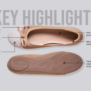 Ballet Flats For Women : Beige-Ivory