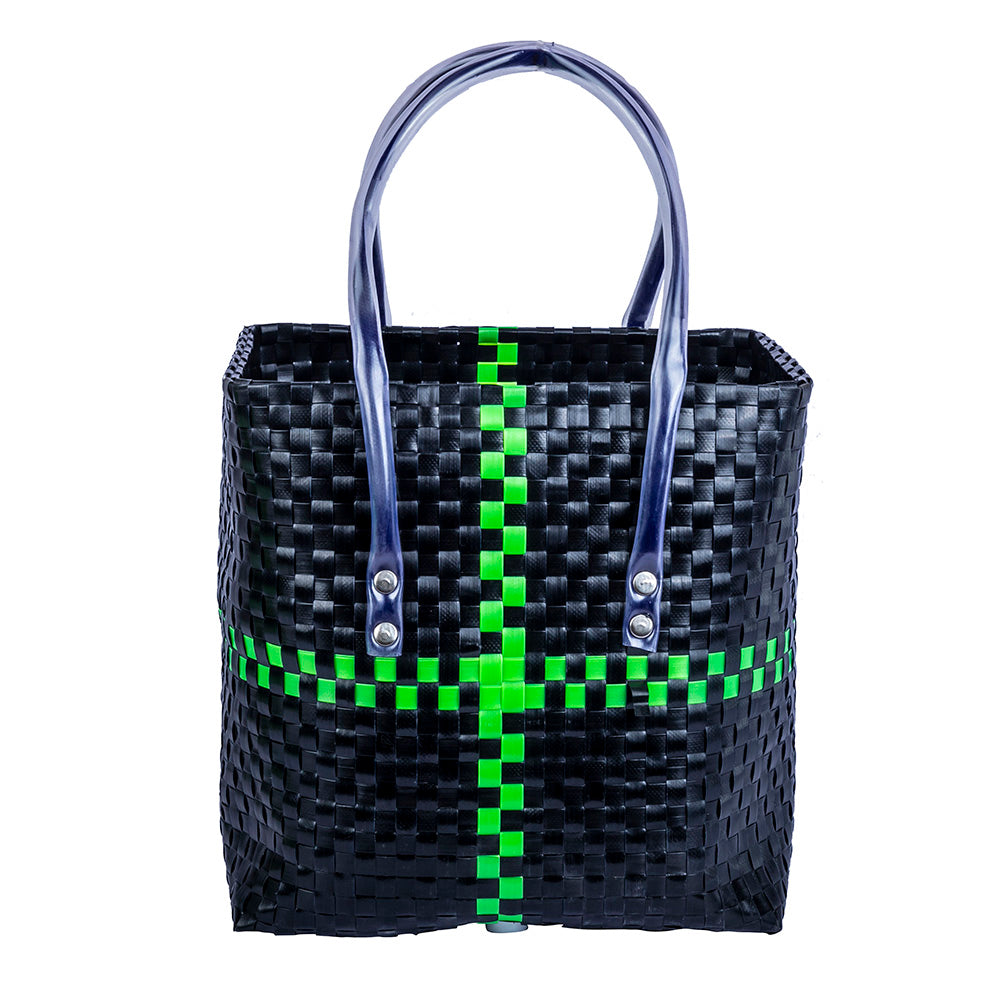 Black - Handmade Black & Green Basket