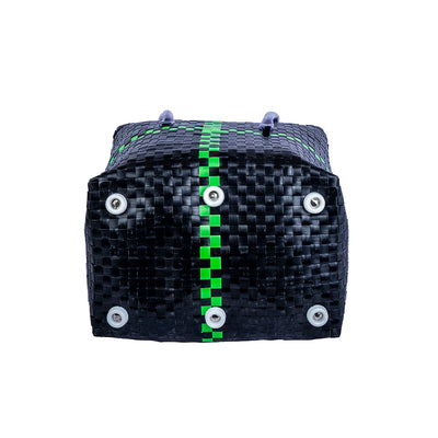 Black - Handmade Black & Green Basket