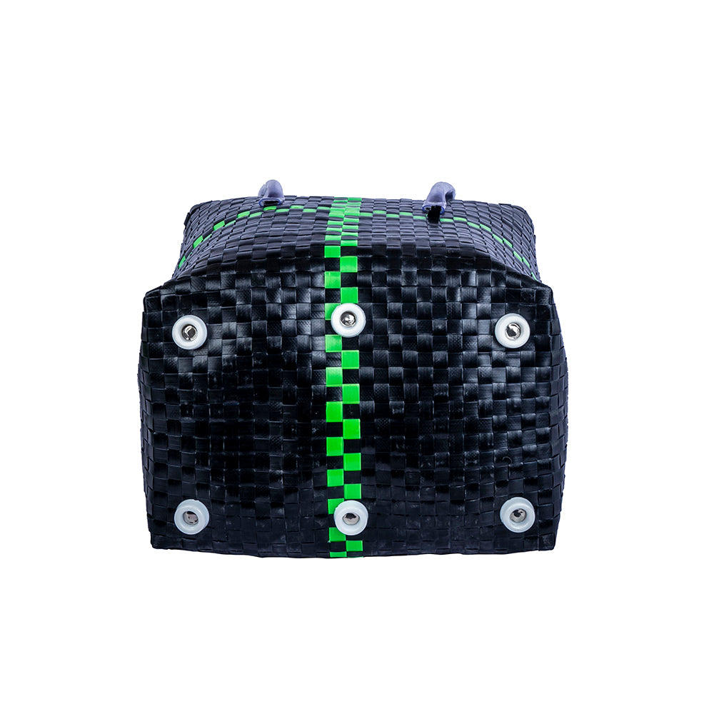 Black - Handmade Black & Green Basket