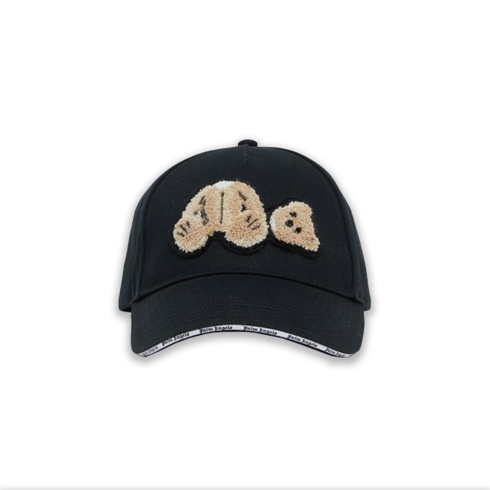Palm Angels Bear Motif Baseball Cap Black/Brown