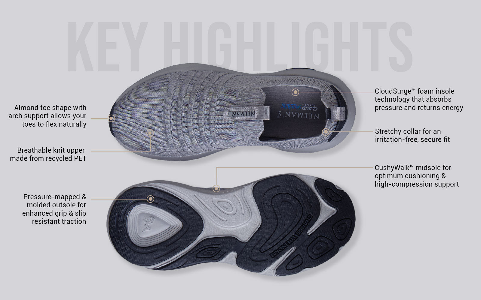 Begin Walk Breeze : Grey