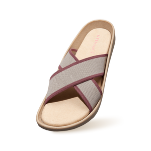 Cross Knit Sandals : Beige