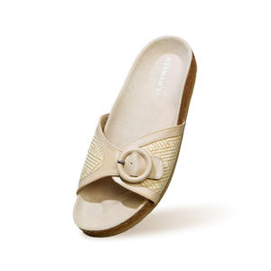 Boheme Chic Slides : Beige