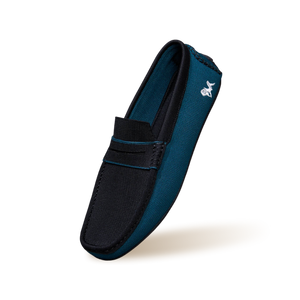 ReLive Knit Color Block Loafers : Teal/Black