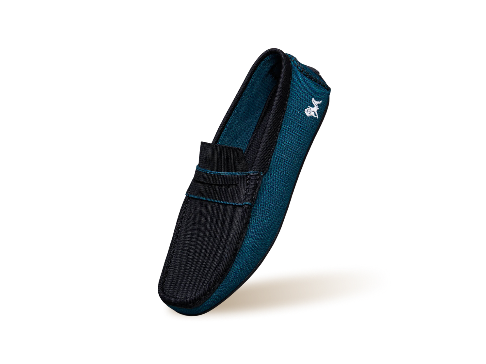 ReLive Knit Color Block Loafers : Teal/Black
