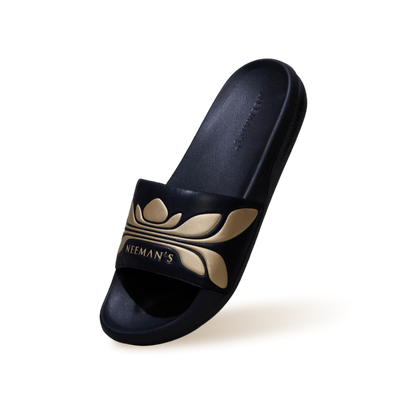 Breather Slides (Women Exclusive) : Black-Gold