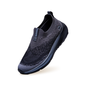 Blend Knit Slip Ons : Black-Grey