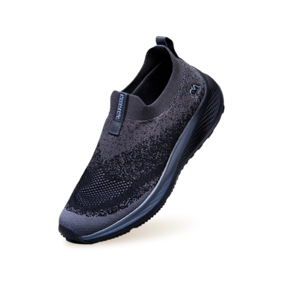 Blend Knit Slip Ons : Black-Grey