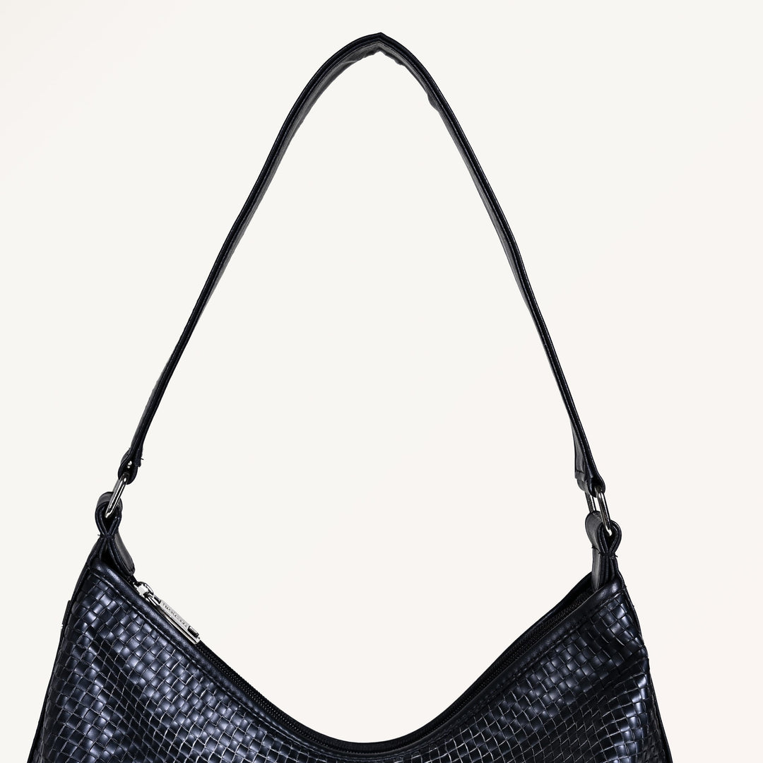 Black Soi Trendy Hobo Handbag